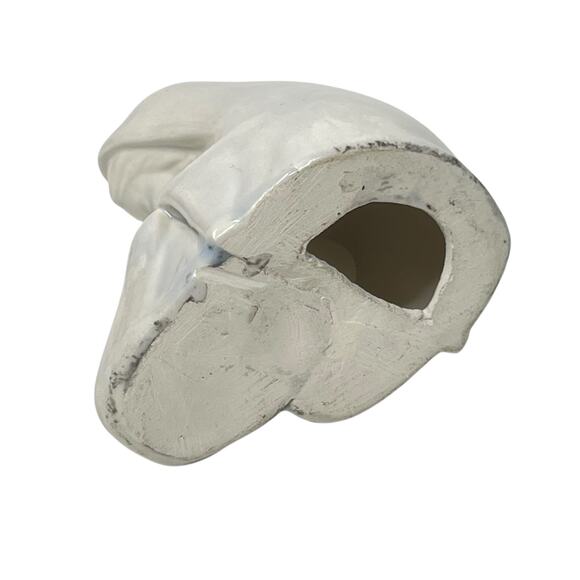 White Glazed Ceramic Virgin Mary and Baby Jesus Figurine 4" Tall - Picture 9 of 9